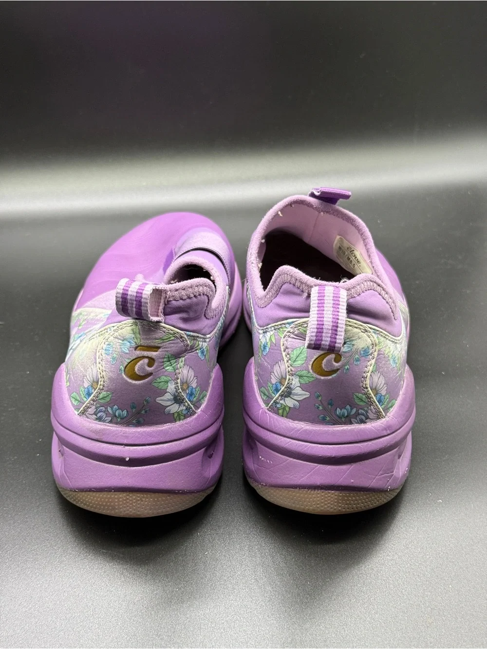 Clove Solo Nursing Shoes Women's 10 Floral Slip On Festive Lavender Workwear